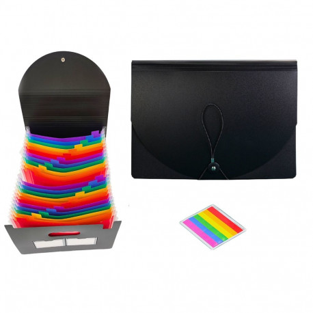 Organizer Teczka Z Przegródkami Kolorowa Zakładki Dokumenty A4