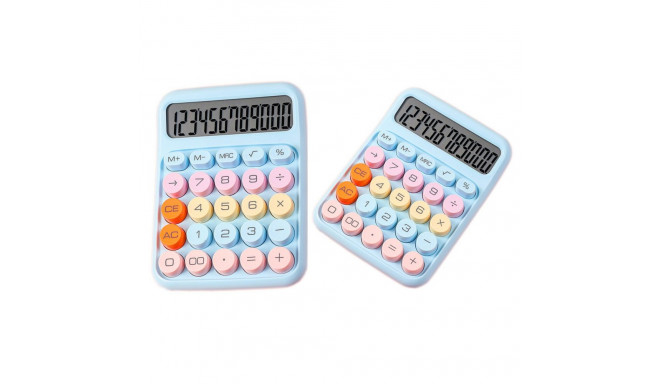 Kalkulator Niebieski Biurowy Nauka Wielofunkcyjny Kolorowy Elektroniczny