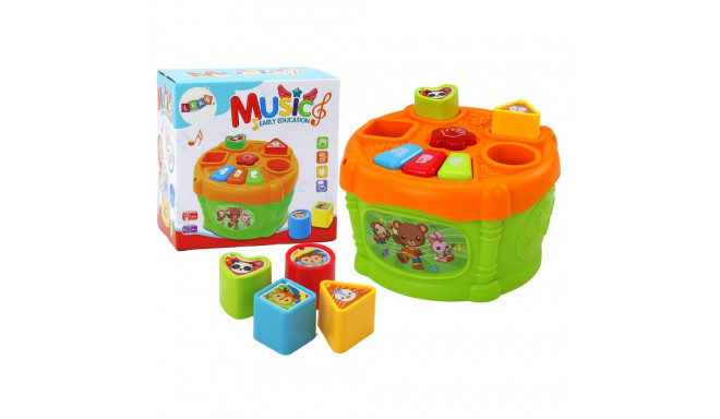 interaktiivne hariv trumm roheline-oranž