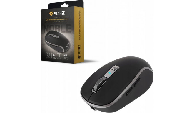 Yenkee juhtmevaba hiir Dual WiFi+Bluetooth laetav 5 nupuga