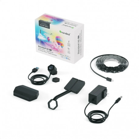 Nanoleaf 4D V2 TV Screen Mirror + Light Strips Kit (for TV & Monitor up to 65'') | 24 W | Multicolor