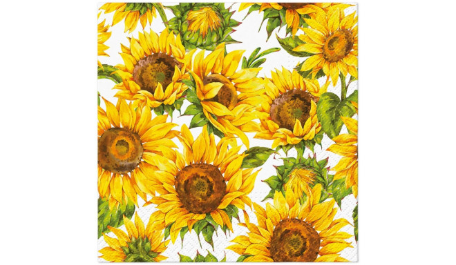 NAPKINS PAPER DAN SUNFLOWE 33X33CM 20PCS