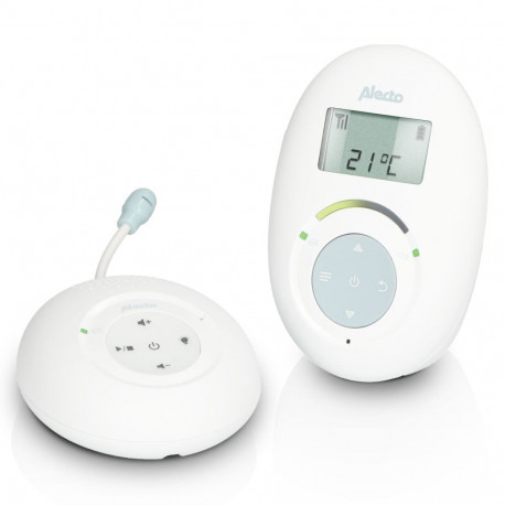 Alecto DECT beebimonitor täis ECO-režiimiga ja ekraaniga, valge/sinine