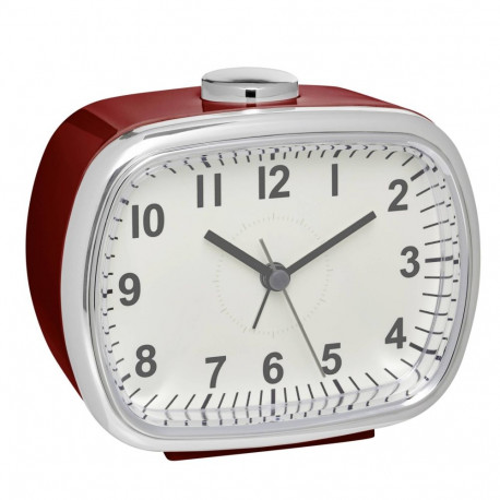 TFA 60.1032.05 Analogue Alarm Clock red