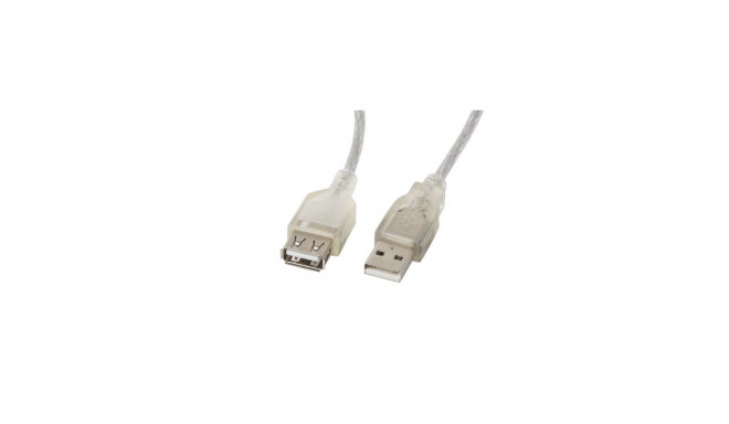 Lanberg CA-USBE-12CC-0018-TR USB kaabel 1,8 m USB 2.0 USB A läbipaistev