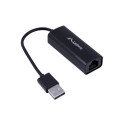 Lanberg NC-0100-01 kaabli liidese/sugupoolte adapter USB-A RJ-45 must