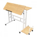 Maclean mobile desk. adjustable, MC-124 W