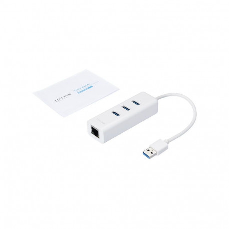 TP-LINK USB 3.0–Gigabit Ethernet võrgukaardi adapter 3-pordiline USB 3.0 jaotur 1 USB 3.0 ühendus 1 