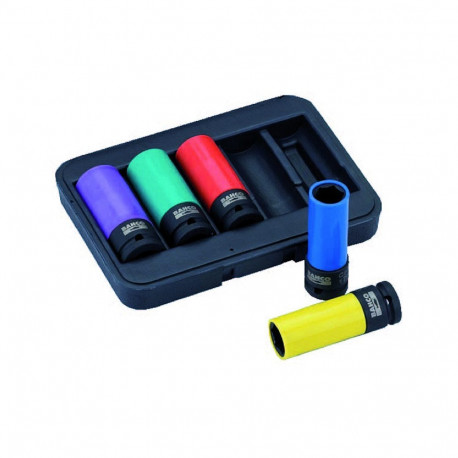 Löökpadrunvõtmete komplekt rattapoltidele Bahco 5 osa 17/19/21/22/24mm