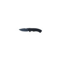 Foldable knife stainless steel with 77mm blade, black handle. Irimo blister