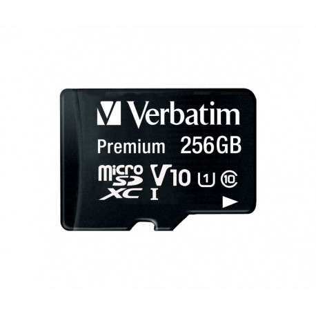 Verbatim mälukaart microSDXC 256GB Class10 UHS1 Premium 90MB/s + adapter