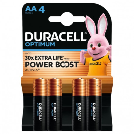 Patareid Duracell Optimum AA LR6 1,5V Alkaline, 1 pakk (pakis 4tk)