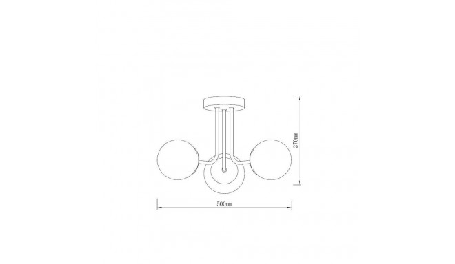 CEILING LIGHT RAILE 3XE27 GOLD