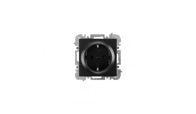 SCHUKO SOCKET BLACK