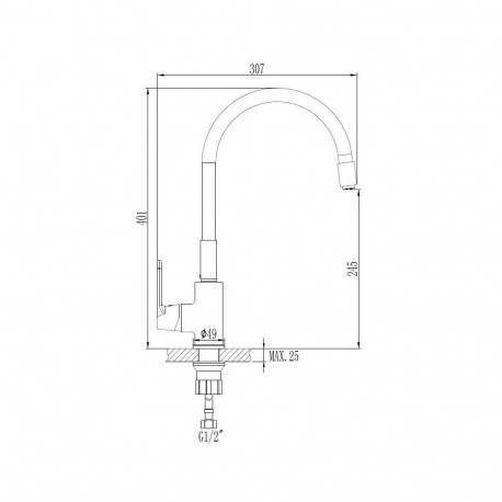 KITCHEN MIXER JOGA PLUS BEIGE