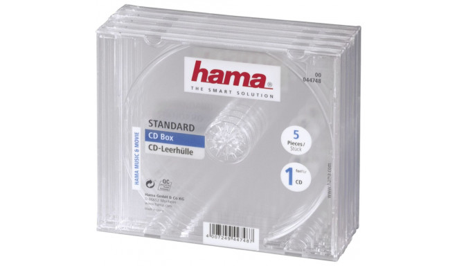 Hama CD Jewel-Case läbipaistev 1x5 44748