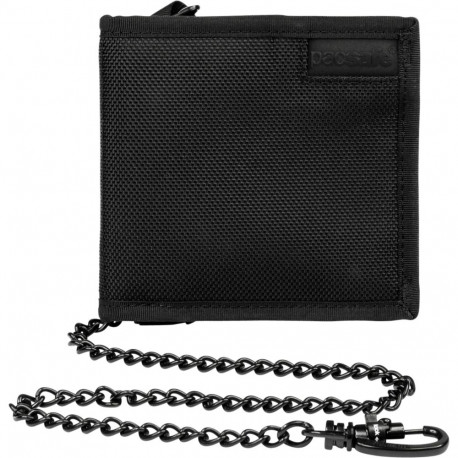 Pacsafe RFIDsafe Z100 blokeeriv kahepoolne rahakott, must