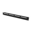 PATCH PANEL 24 PORT 1U 19" CAT.6A UTP BLACK LANBERG