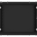 RACK CABINET 19" WALL-MOUNT 9U/600X600 (FLAT PACK) WITH GLASS DOOR BLACK LANBERG V2