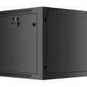 RACK CABINET 19" WALL-MOUNT 9U/600X600 (FLAT PACK) WITH GLASS DOOR BLACK LANBERG V2