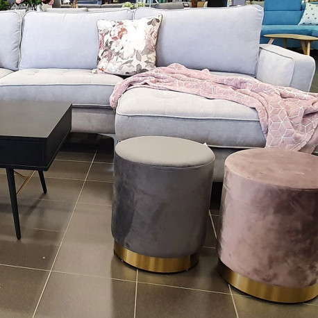 Ottoman LA PERLA D35xH42cm, grey