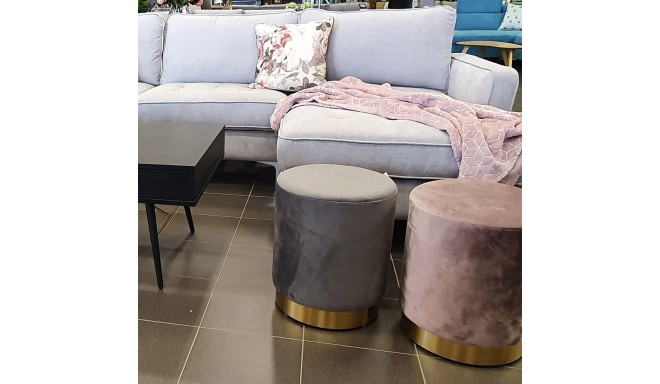 Ottoman LA PERLA D35xH42cm, pink