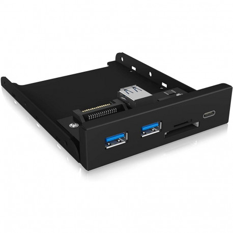 USB-jaotur IB-HUB1417-i3 1x USB Type-C 2x USB Type-A mälukaardilugeja, must