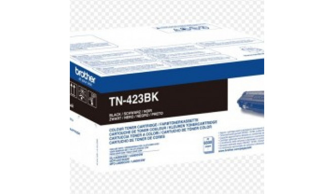 BROTHER TN-423BK BLACK HIGH YIELD TONER, 6,500P