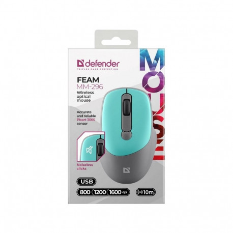 DEFENDER FEAM MM-296 RF vaikne münt hiir