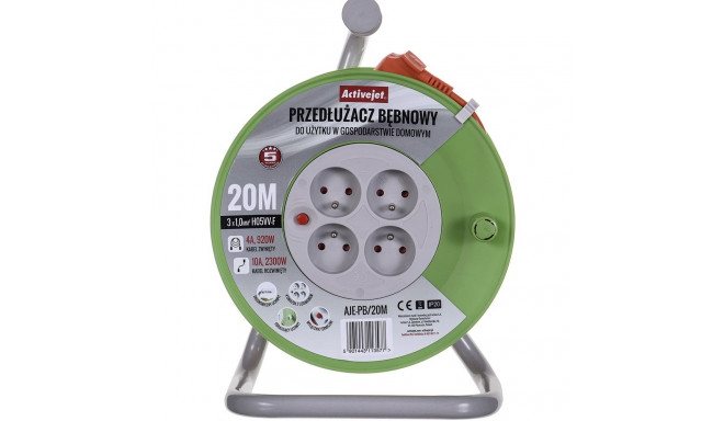 Activejet AJE-PB/20M pikendusjuhe rullil 20 m
