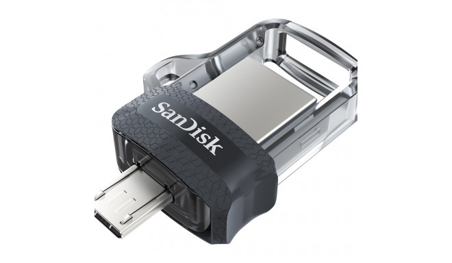Sandisk Ultra Dual m3.0 USB mälupulk 64 GB USB Type-A / Micro-USB 3.2 Gen 1 (3.1 Gen 1) must, hõbeda