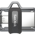 Sandisk Ultra Dual m3.0 USB mälupulk 64 GB USB Type-A / Micro-USB 3.2 Gen 1 (3.1 Gen 1) must, hõbeda