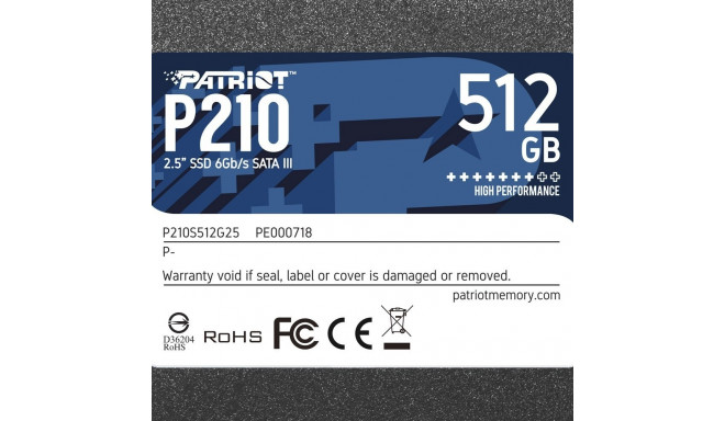 Patriot Memory P210 2.5" 512 GB Serial ATA  III