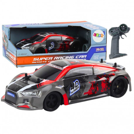 RC 1:18 kummist ratastega drift punane kaugjuhitav auto