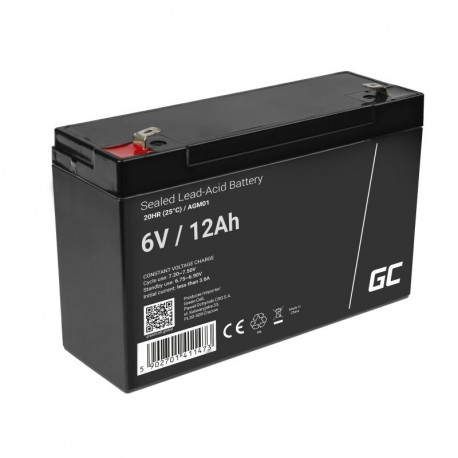 Here are the typical specifications and applications for a 6V 12Ah AGM Battery:
