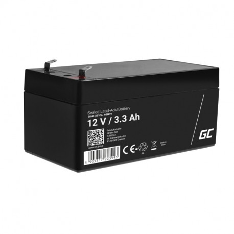 Product Name: 12V 3.3Ah AGM Sealed Lead Acid (SLA) Battery
Specifications: