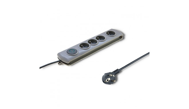 Surge protector Quick Switch 4socket 2,5m gray