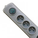 Surge protector Quick Switch 4socket 2,5m gray