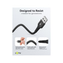 Goobay USB-C – USB-A ülipehme tekstiilkaabel metallist pistikutega | 74526 | USB-C – USB-A