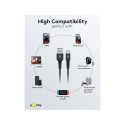 Goobay USB-C to USB-A Supersoft Textile Cable with Metal Plugs | 74526 | USB-C to USB-A