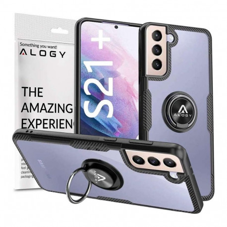 Alogy Alogy Ring Holder Clear Armor case for Samsung Galaxy S21 Plus black