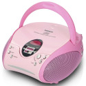 Lenco SCD-24 kaasaskantav raadio CD-mängijaga roosa Lenco SCD-24 kaasaskantav raadio CD-mängijaga roosa