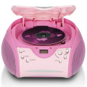Lenco SCD-24 kaasaskantav raadio CD-mängijaga roosa Lenco SCD-24 kaasaskantav raadio CD-mängijaga roosa