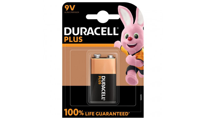Duracell Plus MN1604 9V leelispatarei 1 tk