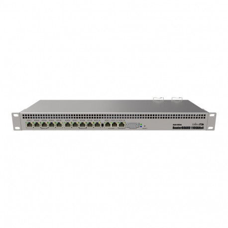 Mikrotik Wired Ethernet Router RB1100x4, 1U Rackmount, Quad core 1.4GHz CPU, 1 GB RAM, 128 MB, 13xGi