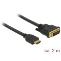 Delock HDMI to DVI 24+1 cable bidirectional 2 m Delock HDMI to DVI 24+1 cable bidirectional 2 m