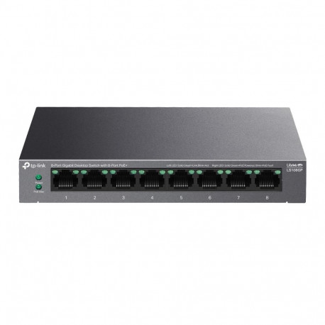 TP-LINK lüliti LS108GP 8-pordine gigabit PoE+ mitteseadistatav lauapealne