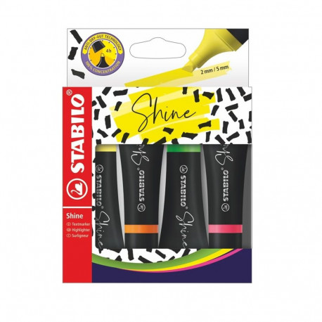 STABILO tekstimarker, Shine, 4 tk