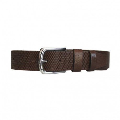 Nahast püksirihm Raster tumepruun 3,5 x 120 cm