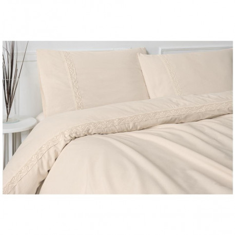 Bradley tekikott, 200 x 210 cm, värvimata puuvill, pitsiga